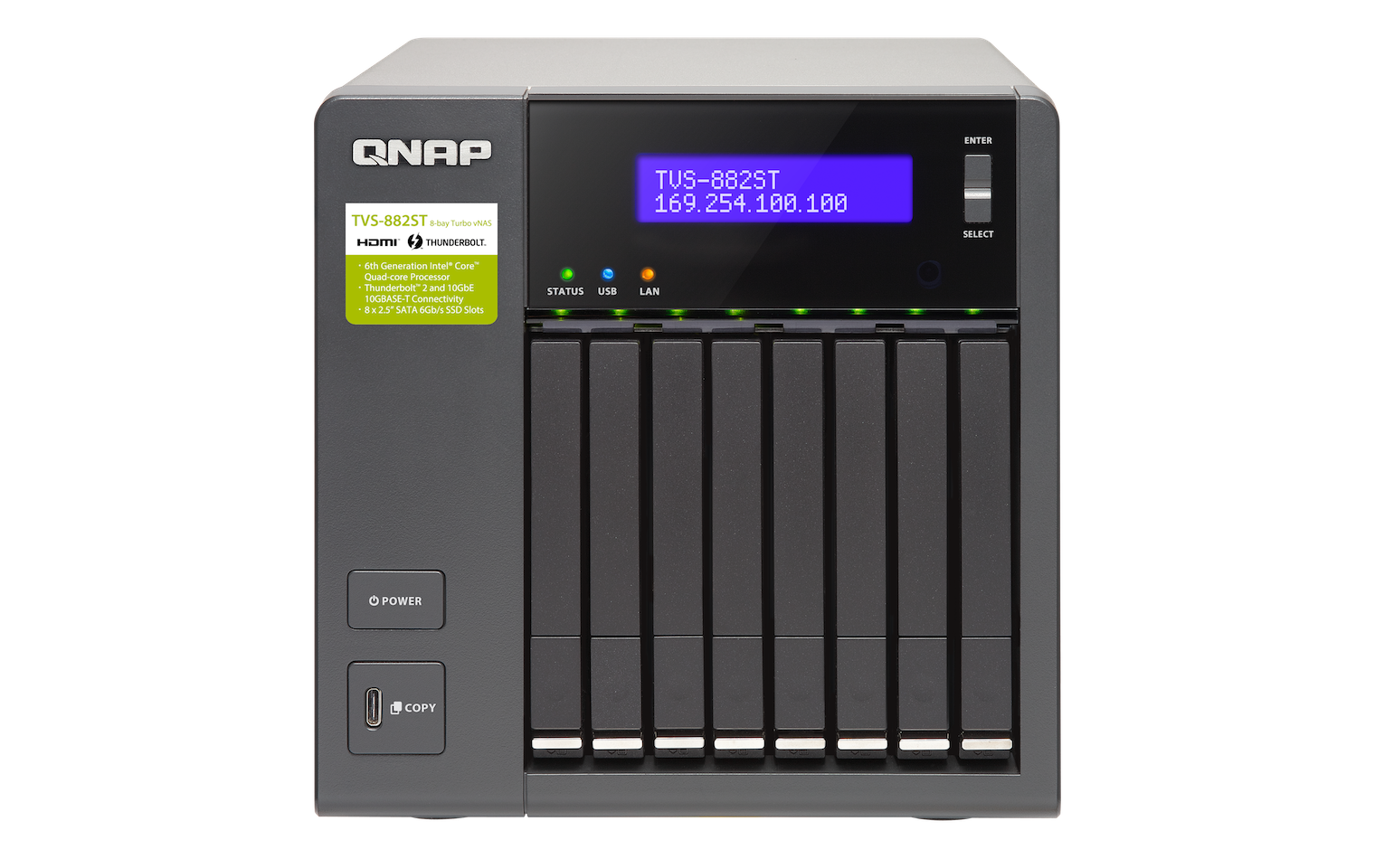 qnap nas front display