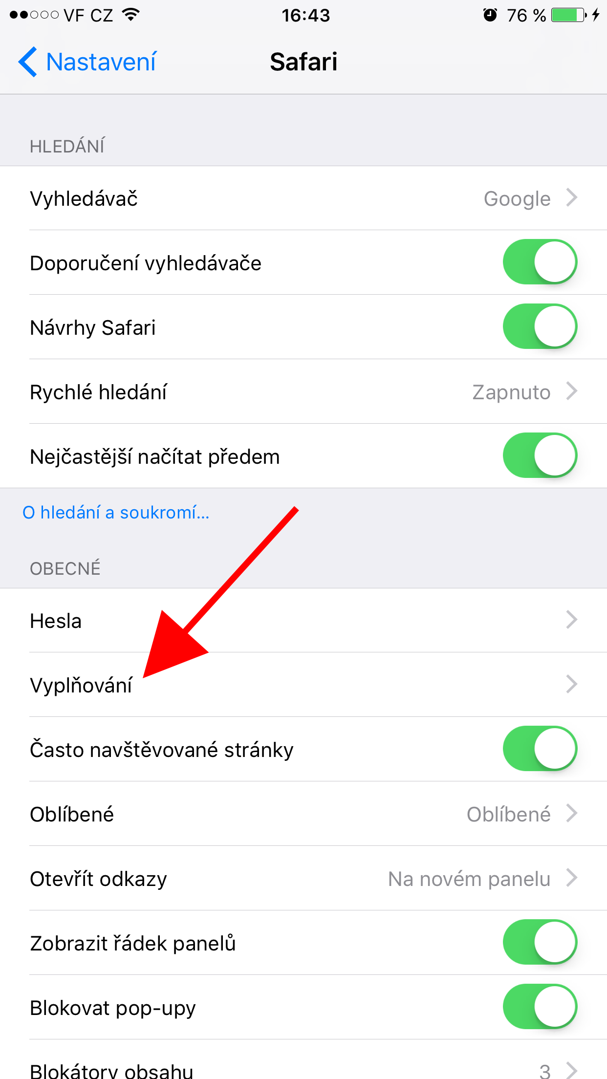 safari autofill settings