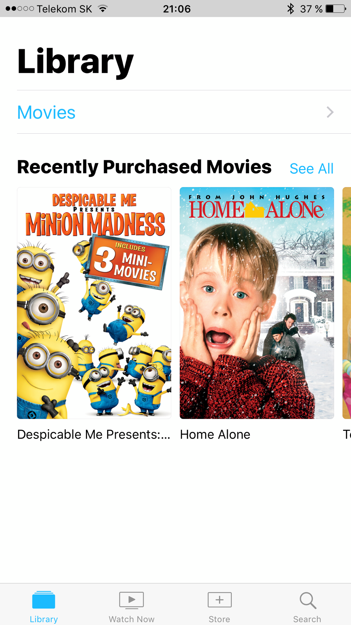 apple tv app library