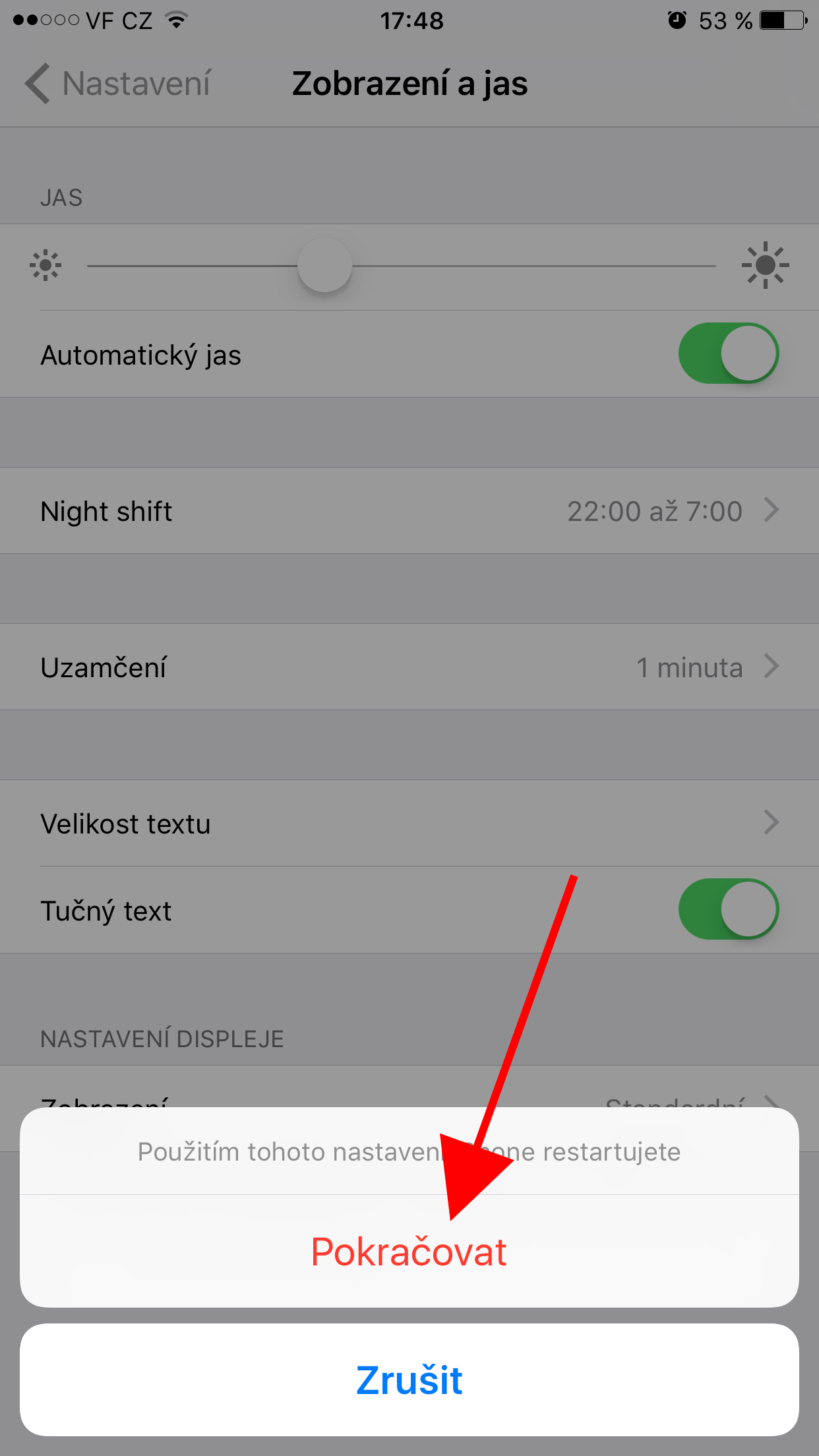 iphone restart prompt