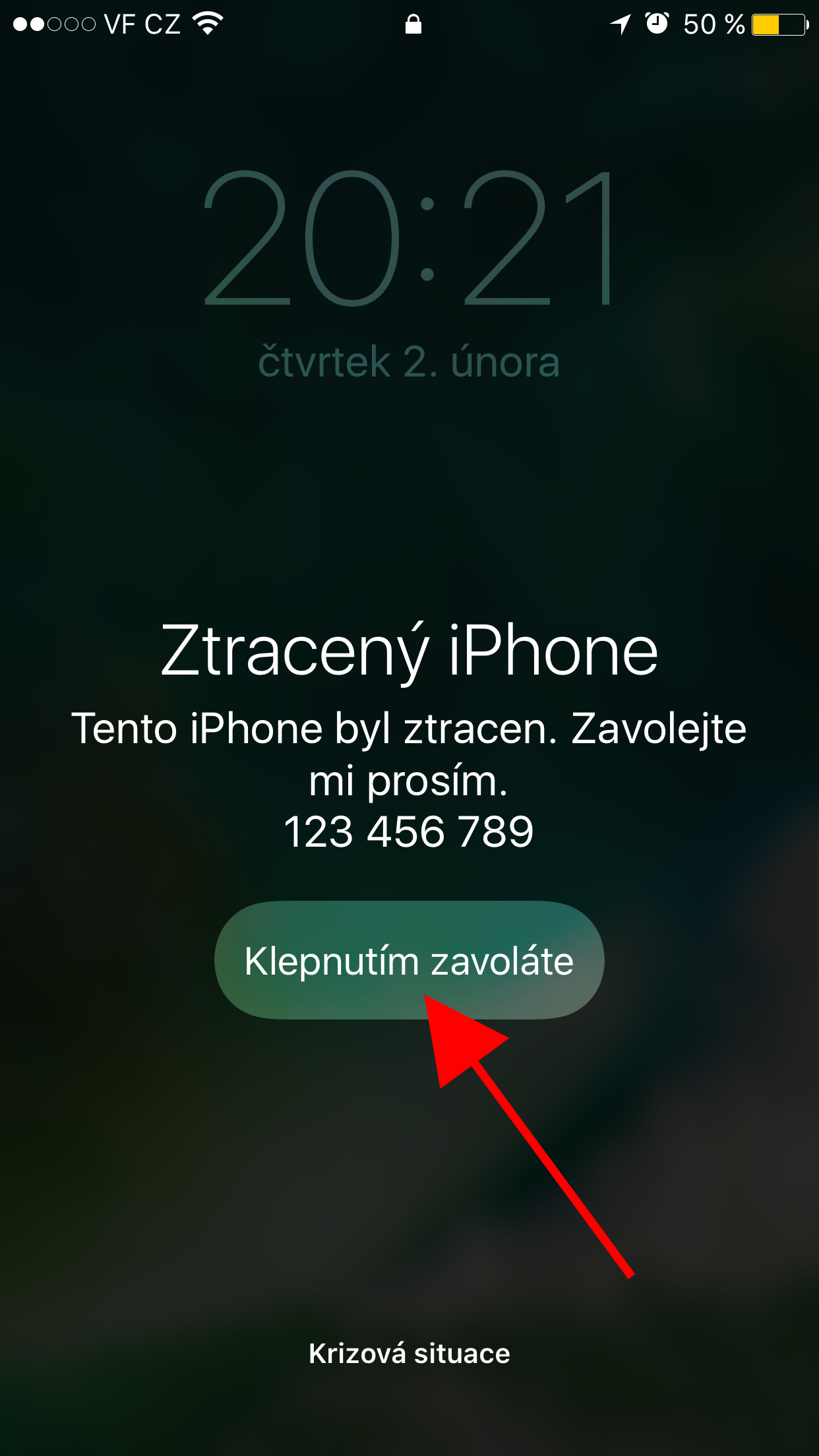 lost iphone contact screen