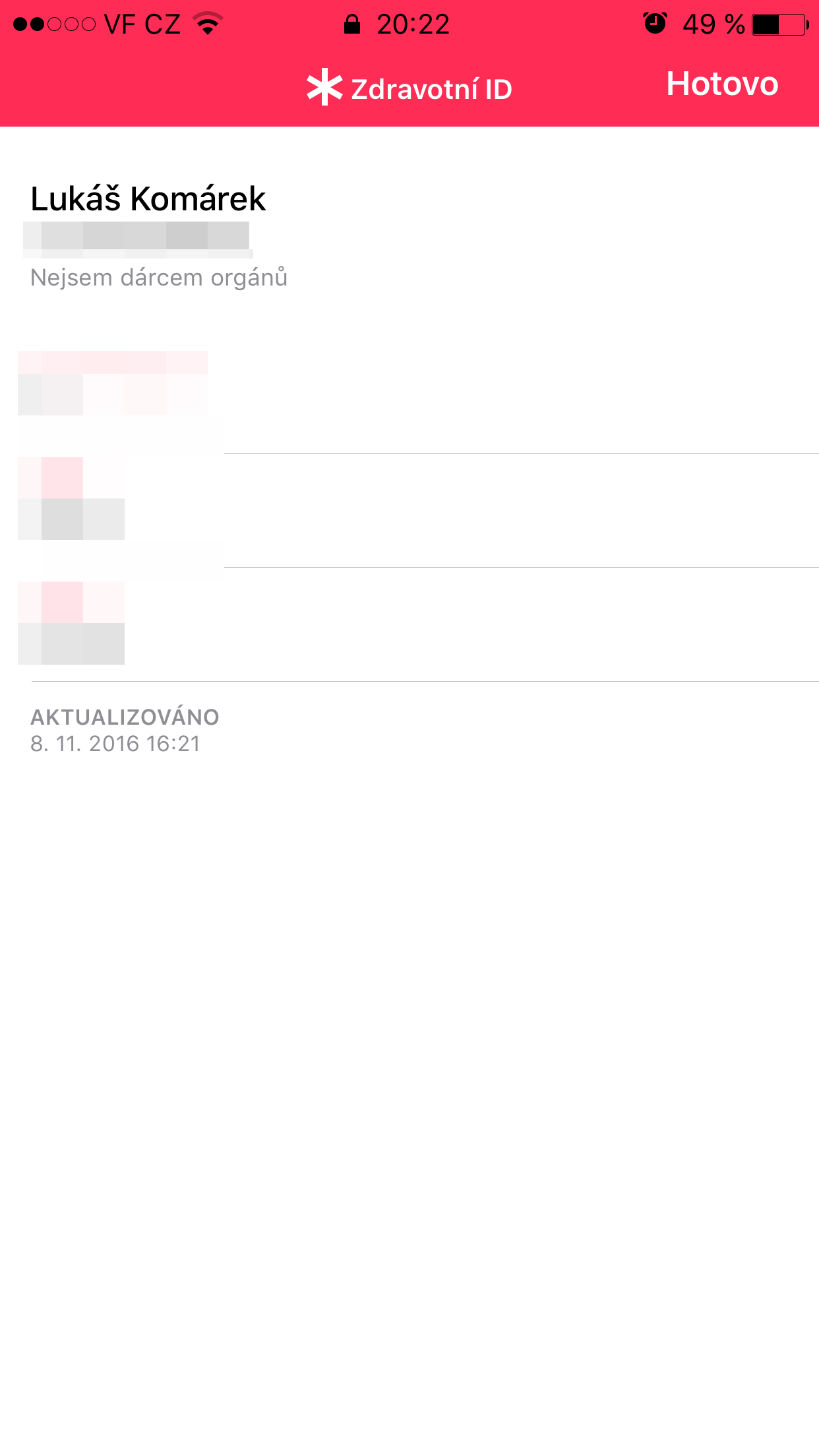 smartphone health id display