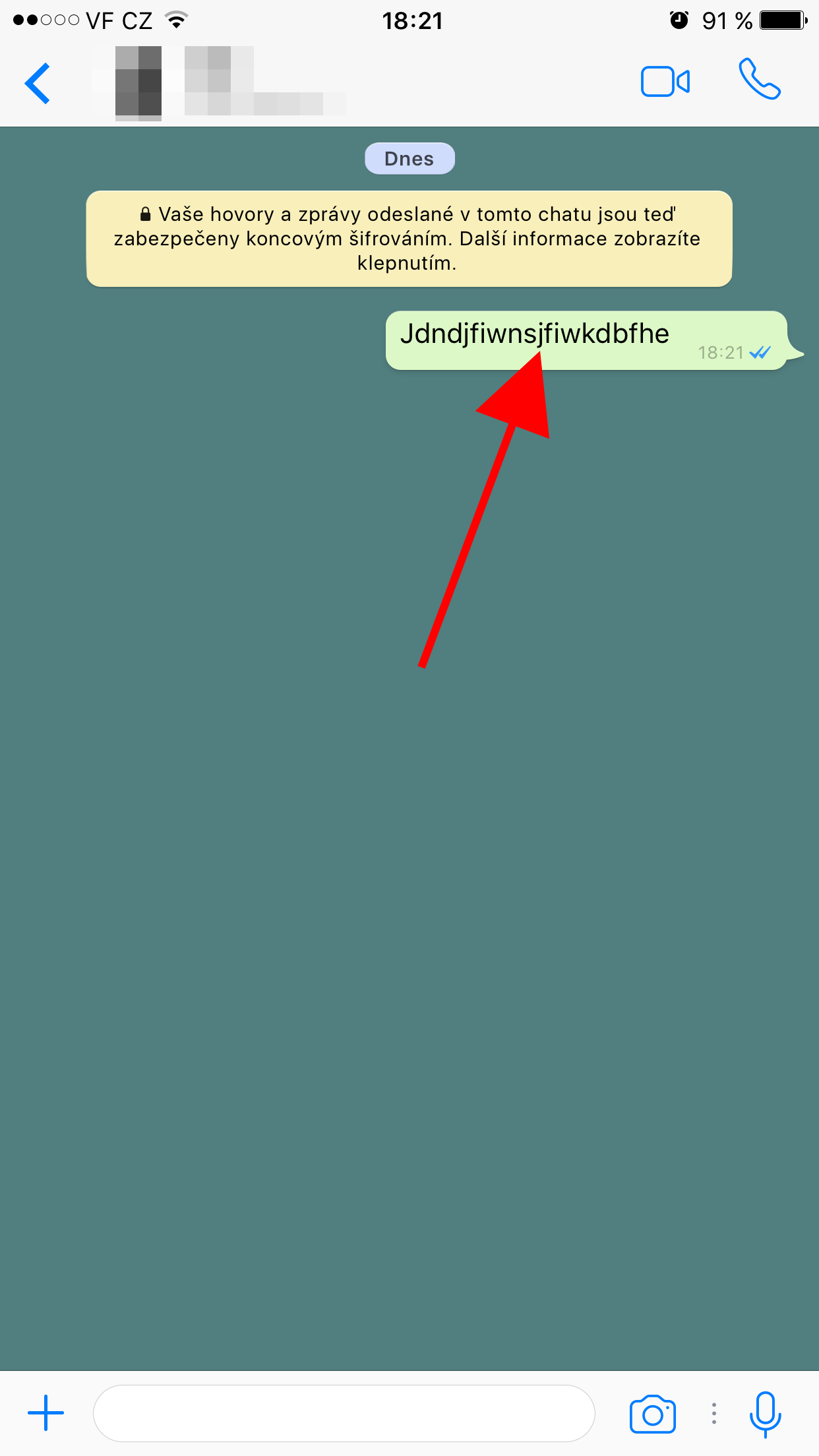 whatsapp chat message
