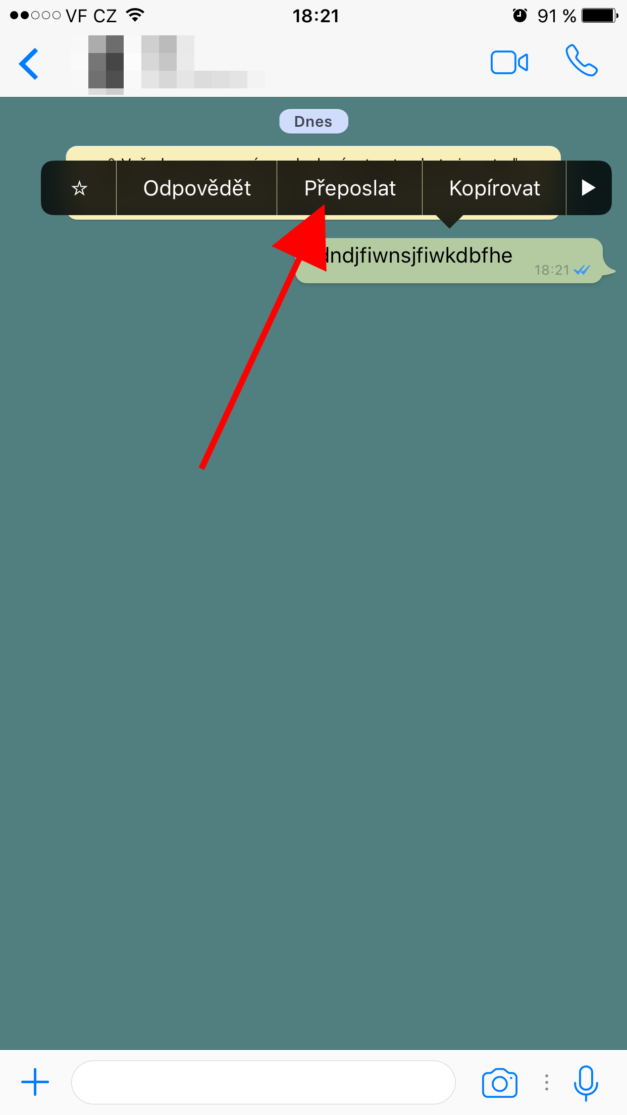 whatsapp forward message