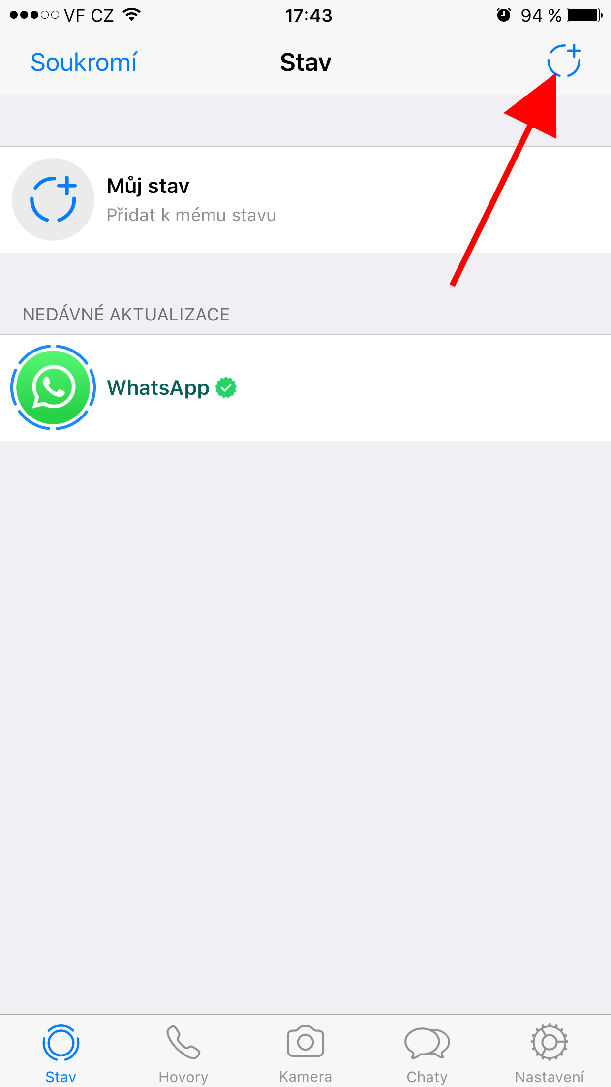 whatsapp status update