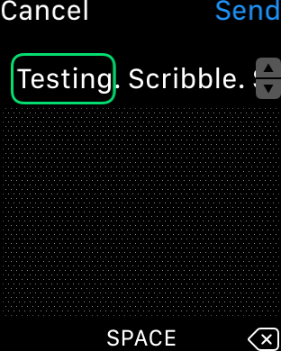 apple watch scribble option