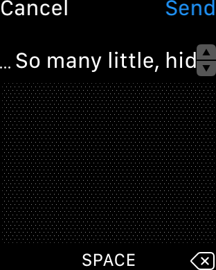 apple watch text scroll