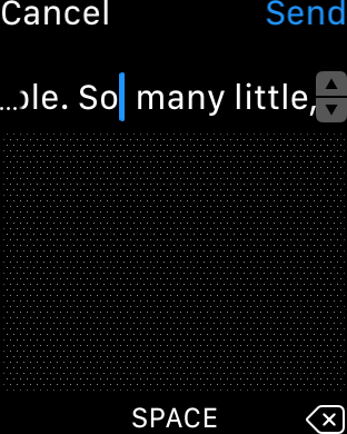 apple watch text testing