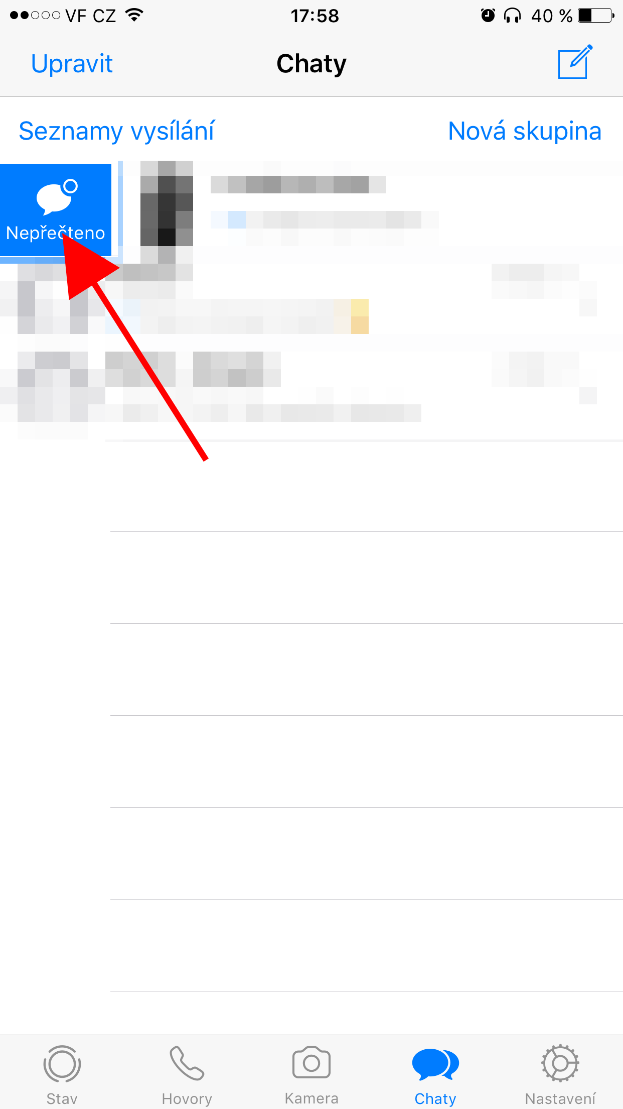 chat app unread message