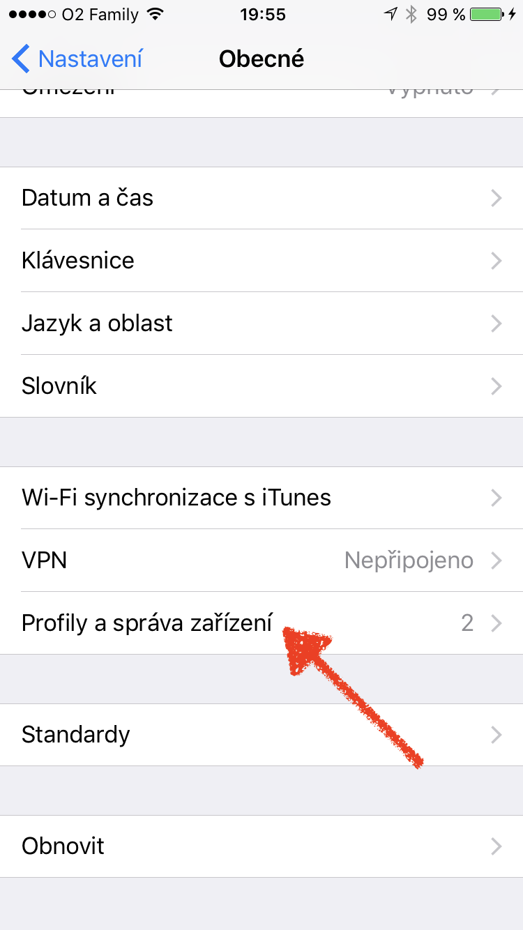 device management settings