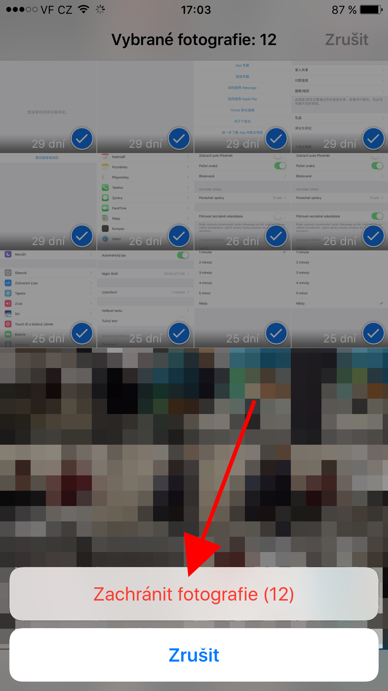 iphone photo save option