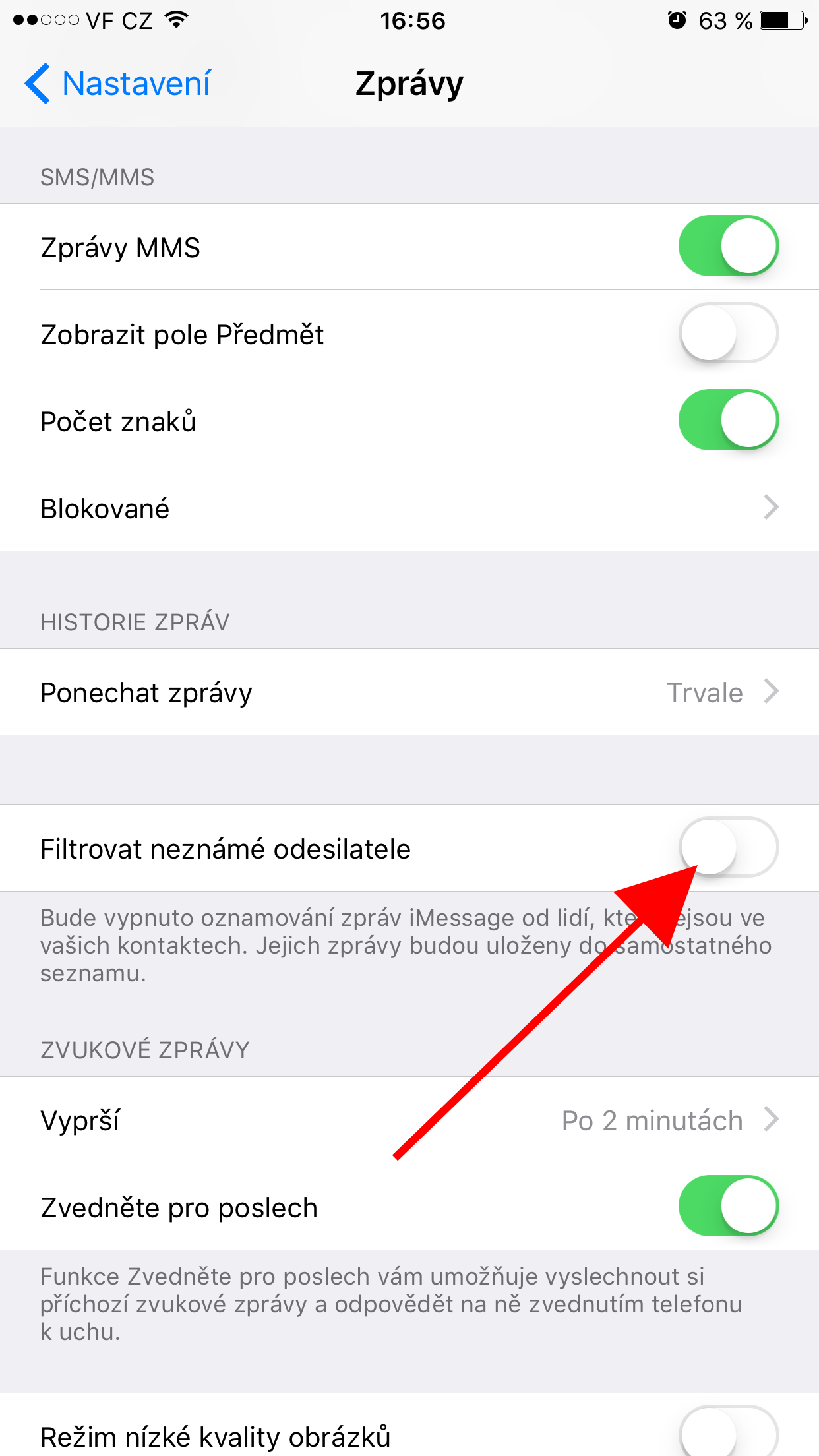 iphone settings screen