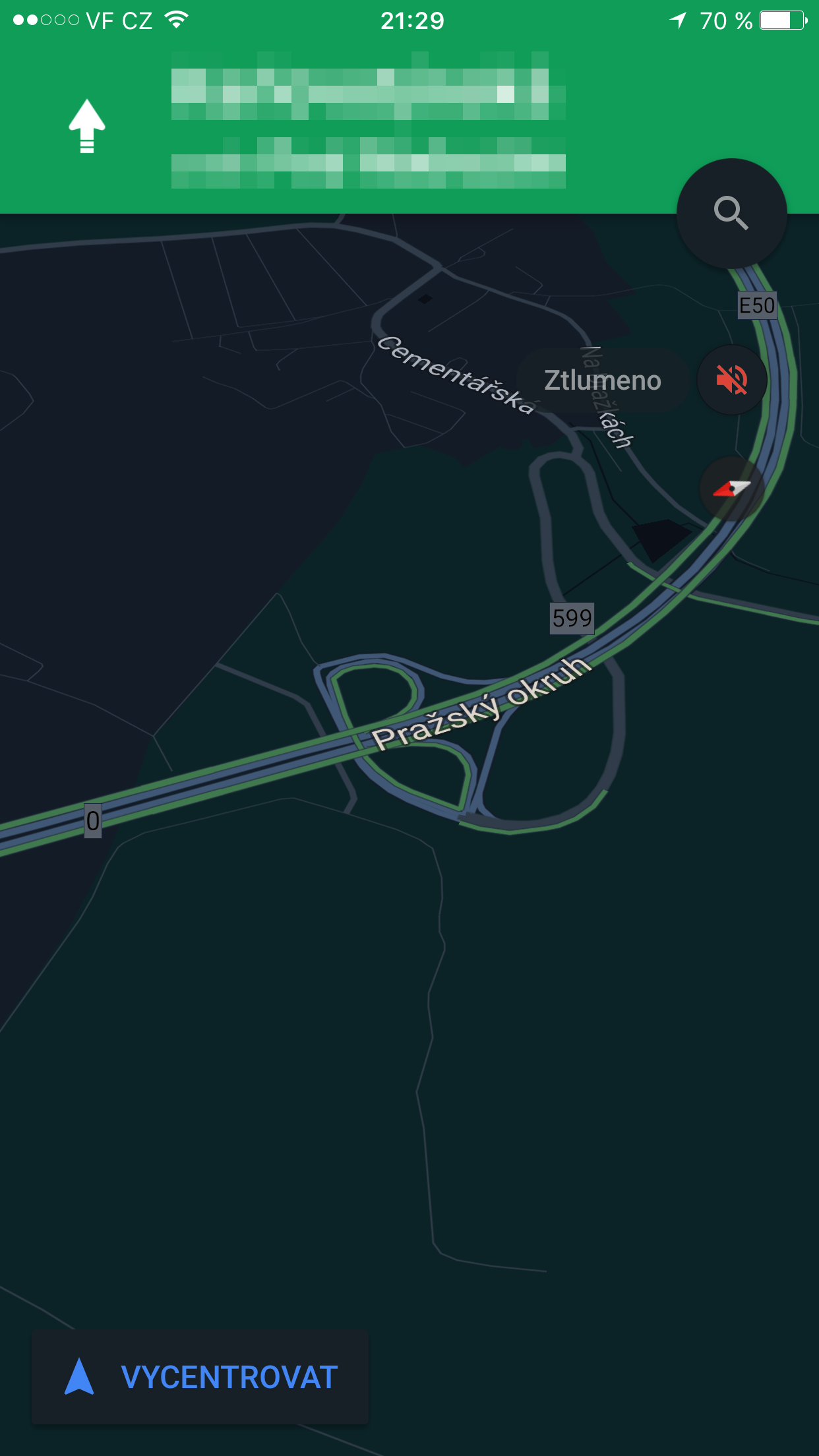 navigation app muted