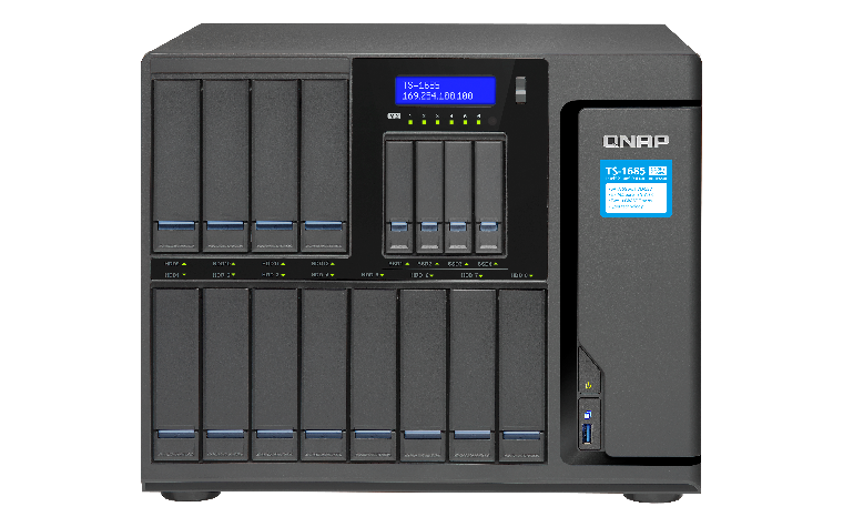 qnap nas front view open