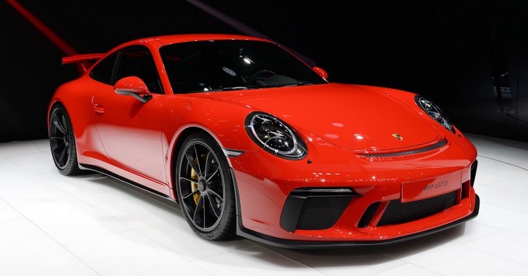 red sports car front view