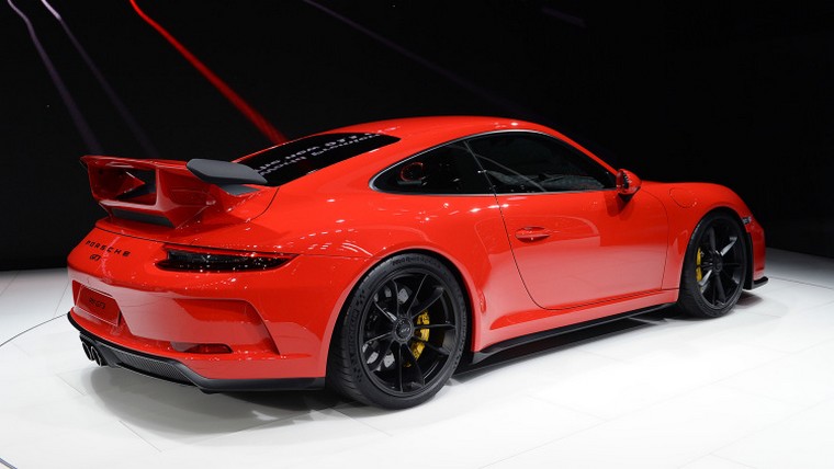 red sports car rear angle