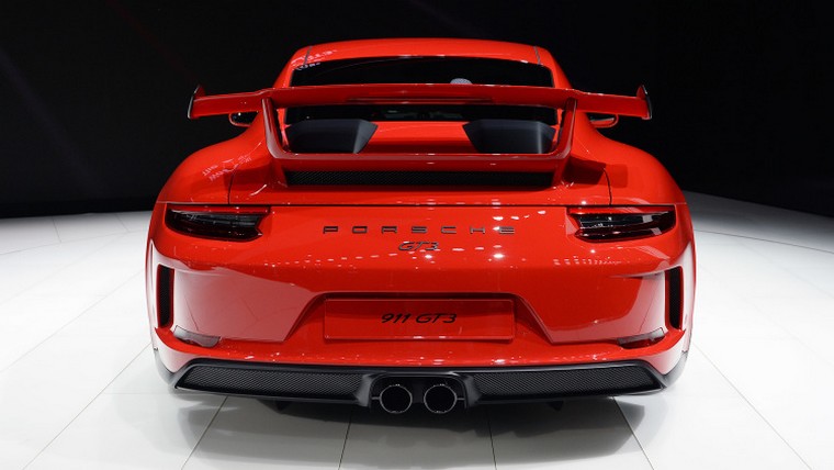 red sports car rear