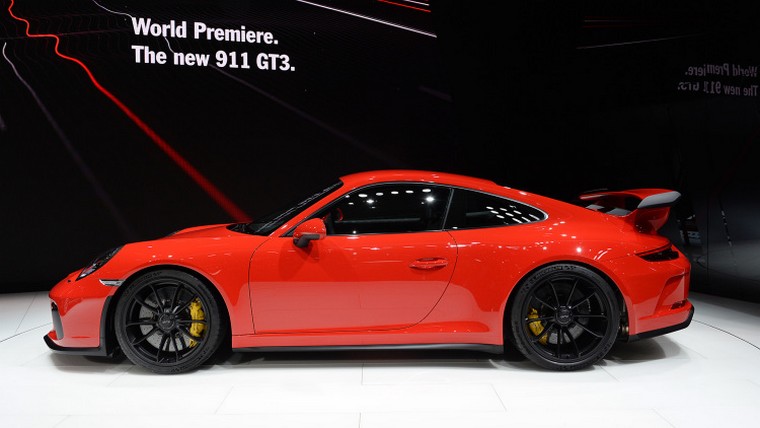 red sports car side profile