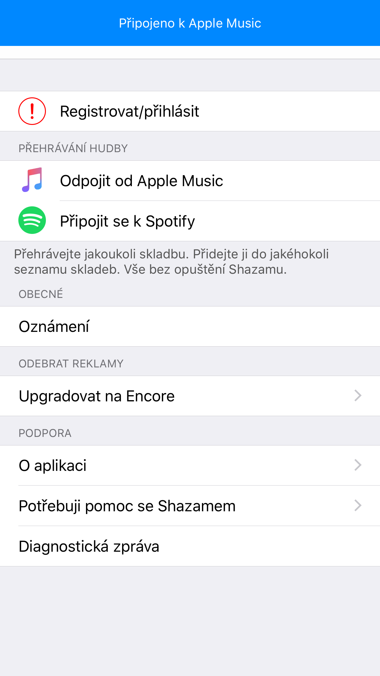 shazam connected to apple music