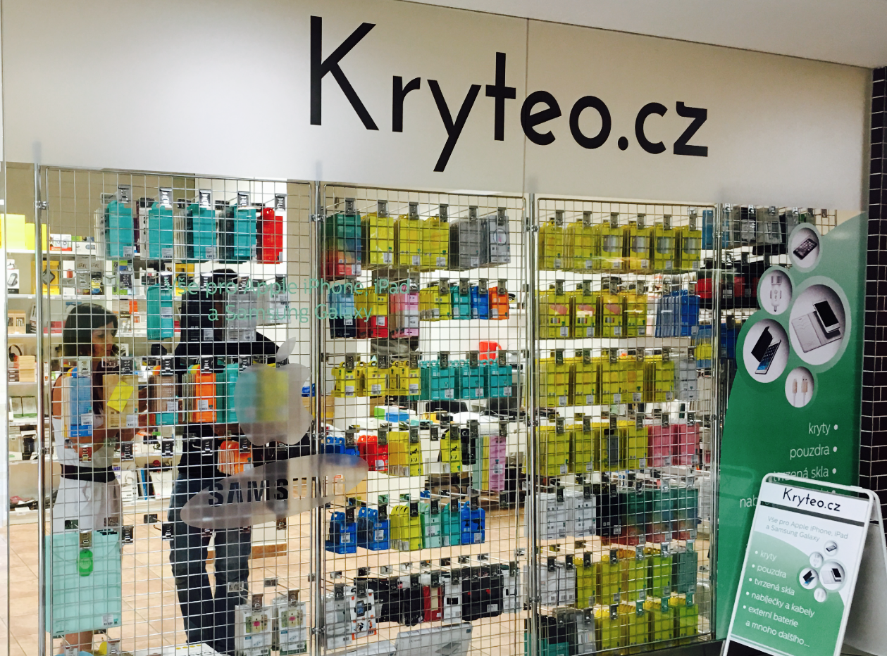 storefront with phone accessories