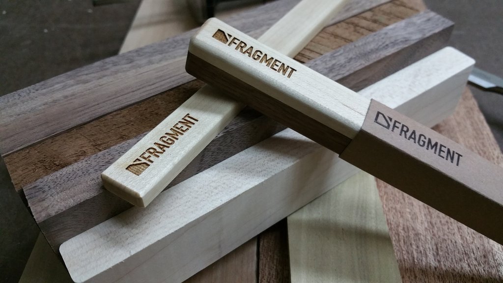 wooden fragment branded sticks