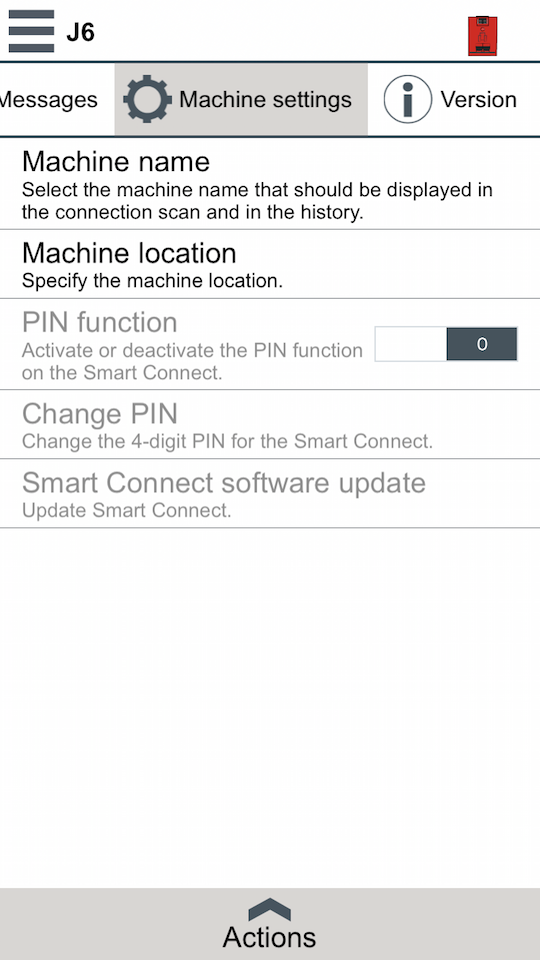 coffee machine settings