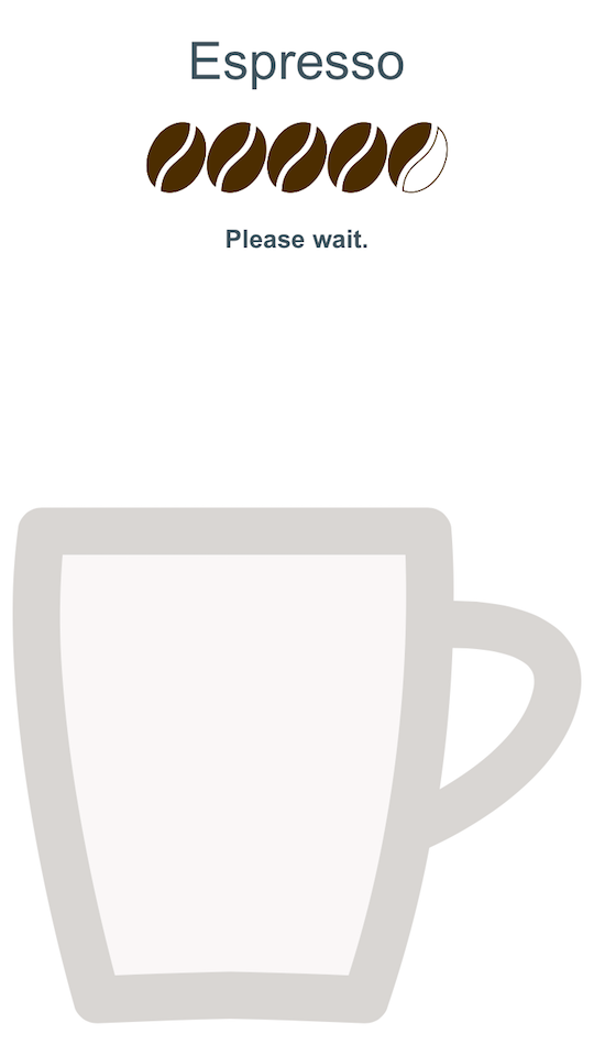 espresso preparation progress