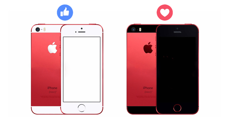iPhone SE RED white vs black FB iPhone SE RED white vs black FB