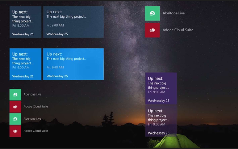 calendar notifications night sky