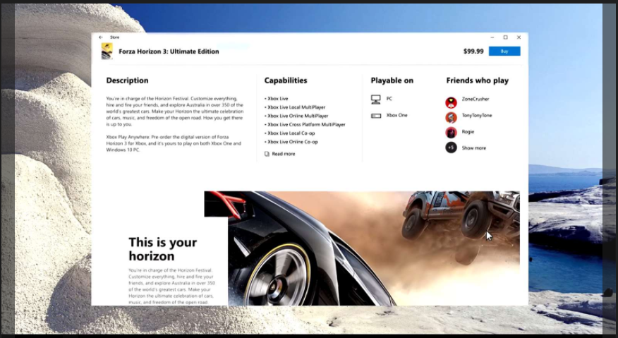 racing game store page