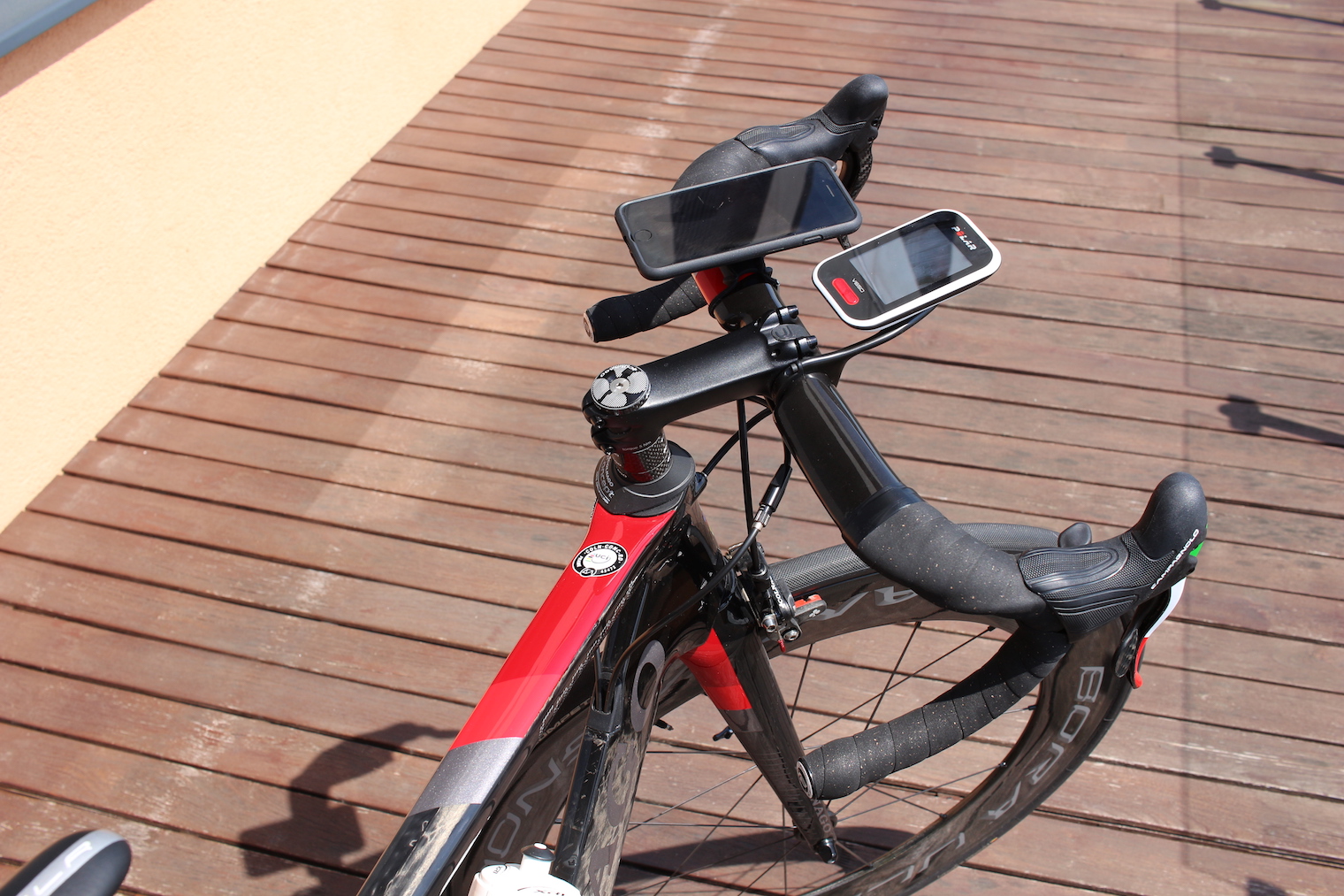 road bike handlebar top view