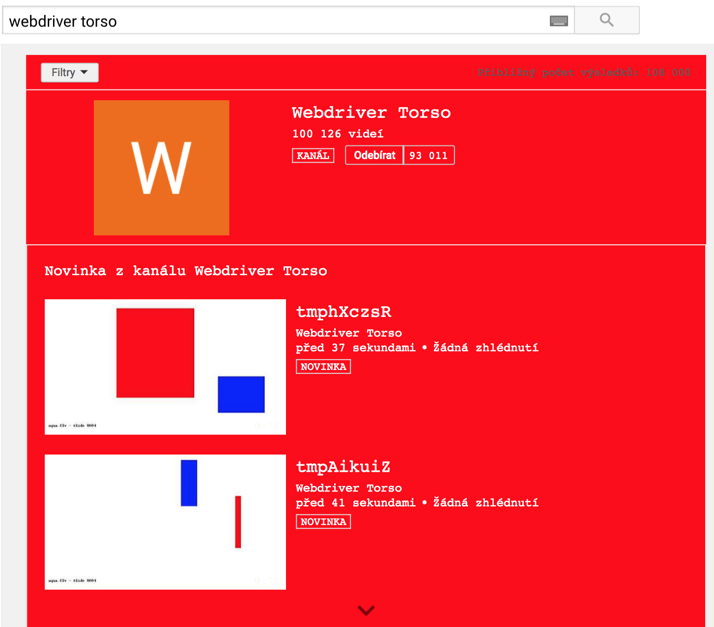 youtube webdriver torso