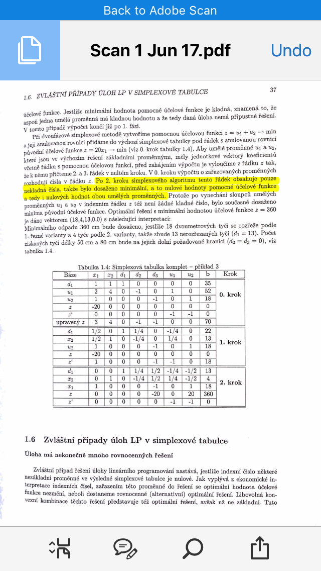 document highlighted text