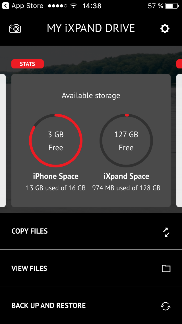 ixpand drive storage stats