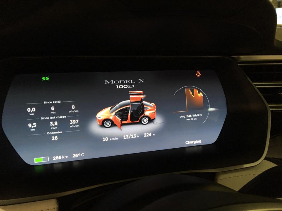 tesla model x dashboard