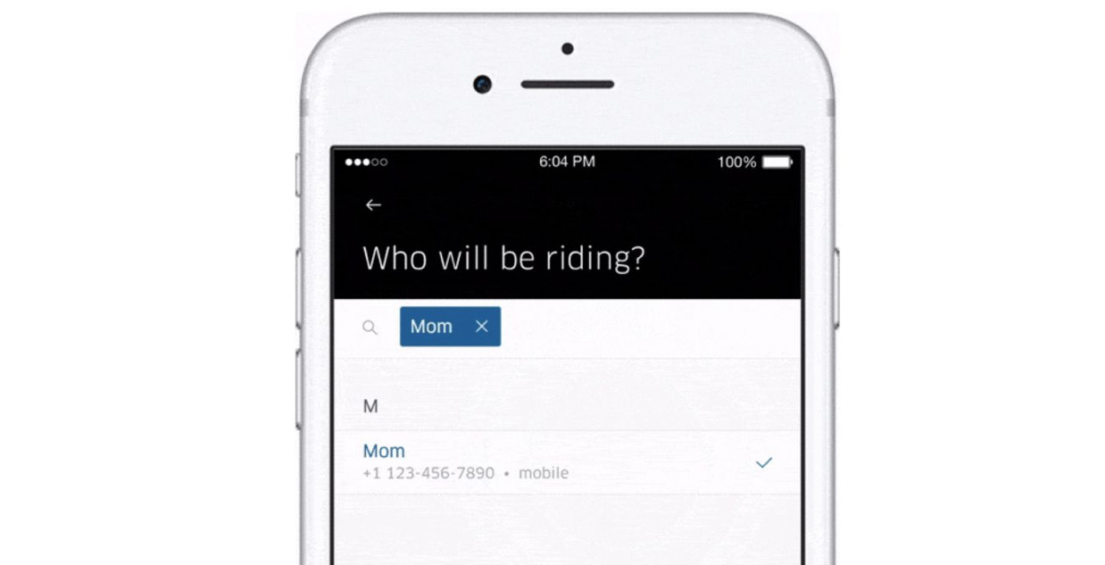 uber Uber mobilní aplikace
