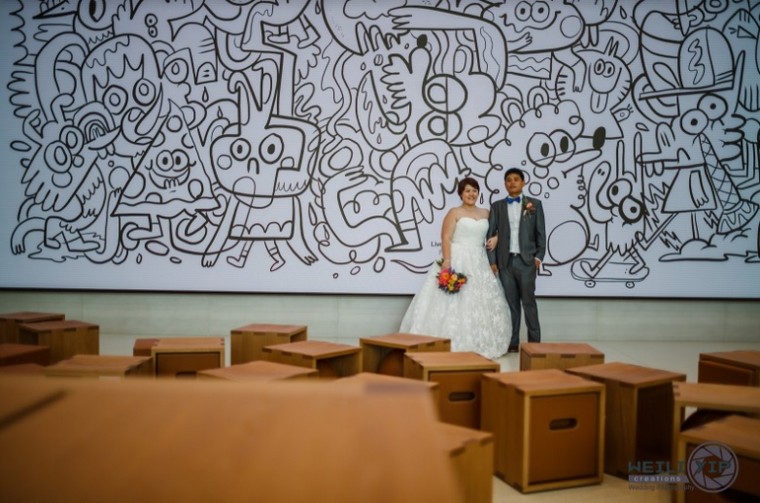wedding couple art wall