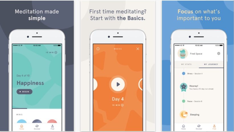 meditation app interface