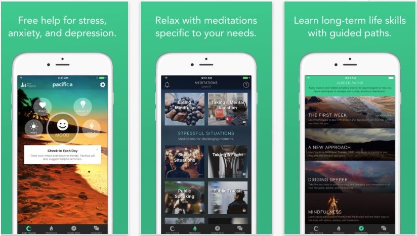 mental health app interface