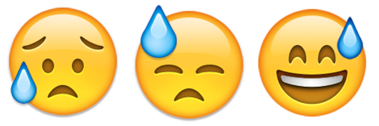 sweating emojis