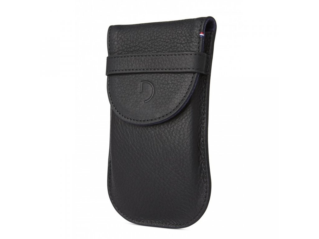 black leather case front