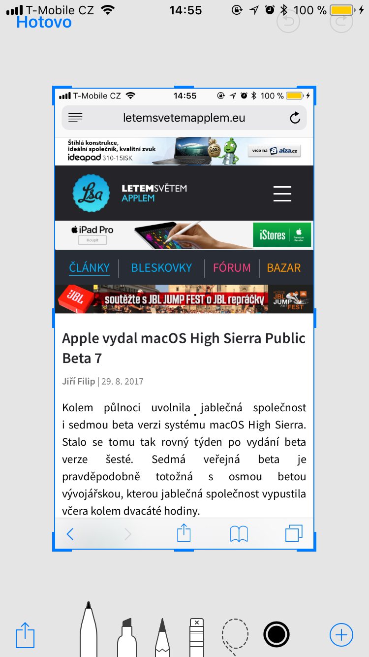 ios screenshot apple website