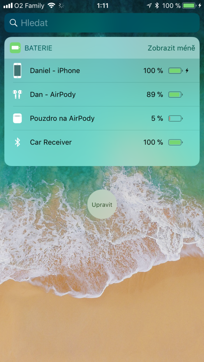Kontrola baterie AirPods 3