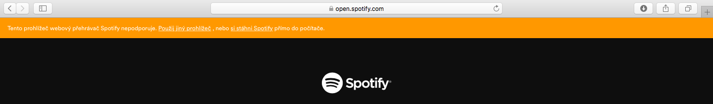 Spotify not working in Safari screenshot