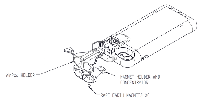 airpod holder design diagram