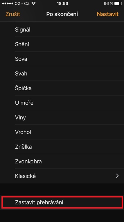 alarm tone selection