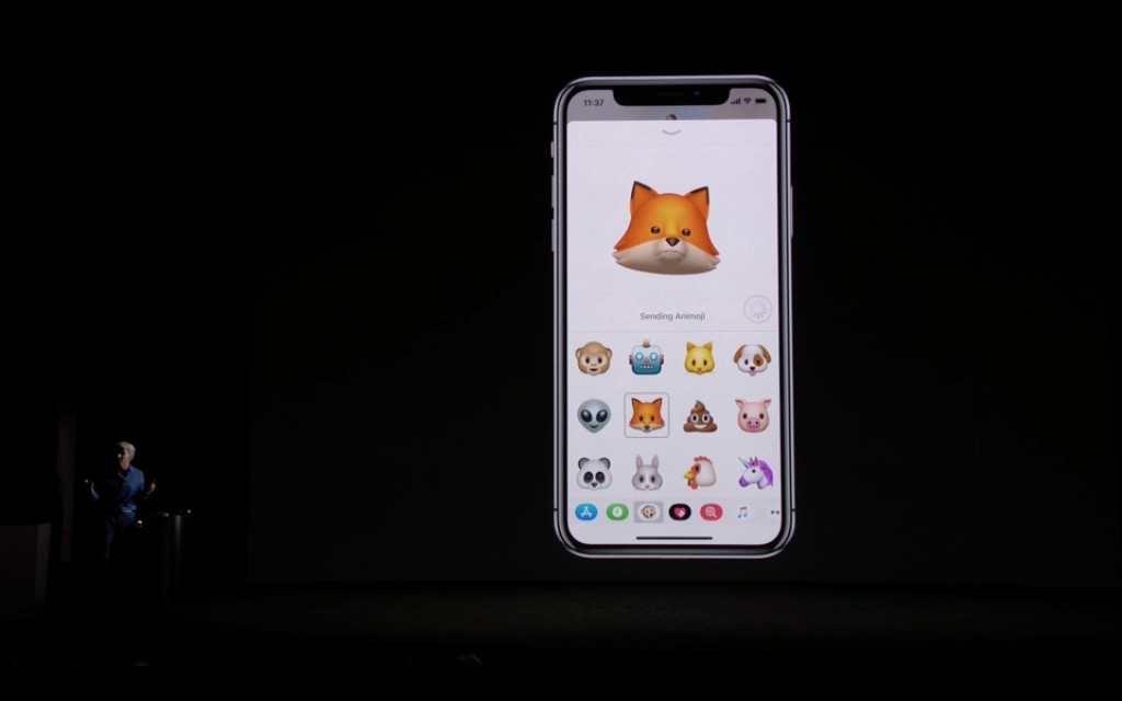 animoji selection display presentation