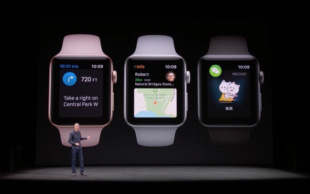 apple watch navigation and messages