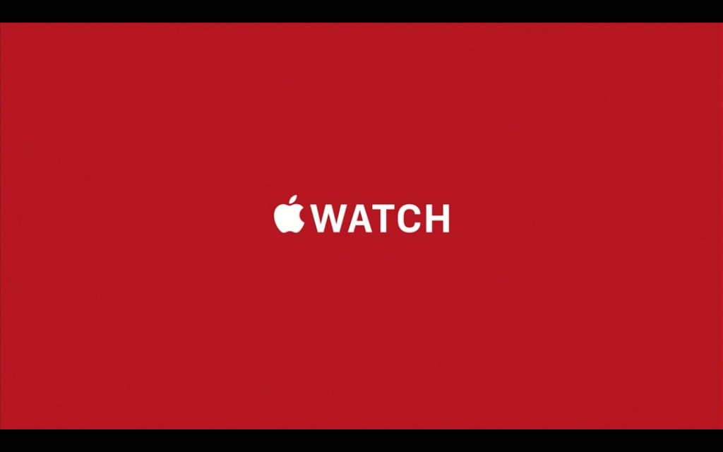apple watch red background