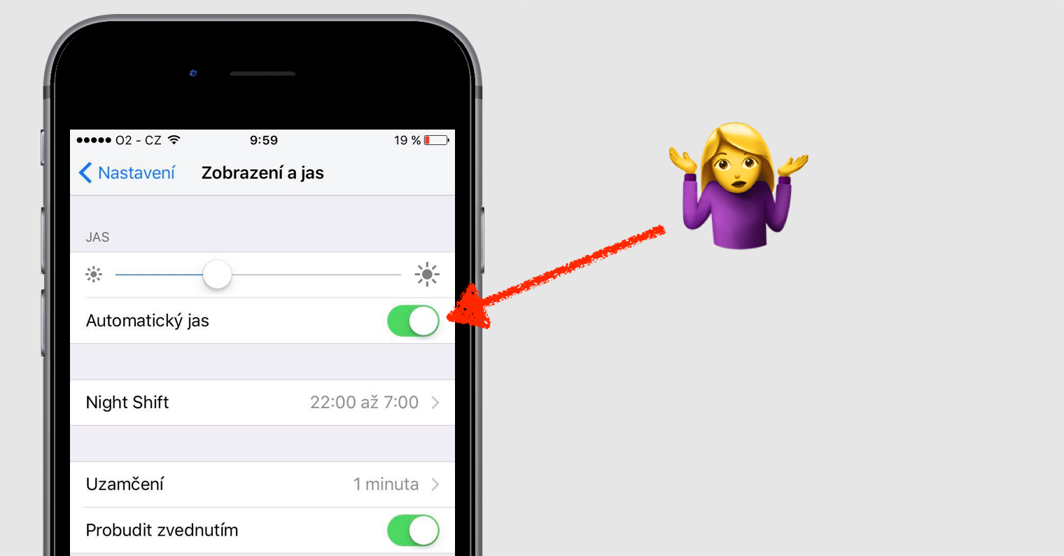 automaticky jas iOS 10 automaticky jas iOS 10